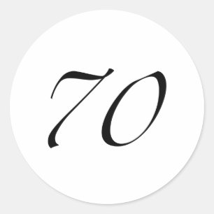 70th Birthday Classic Round Sticker