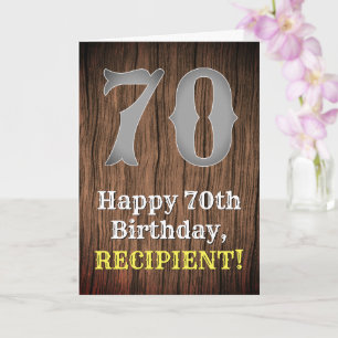 70th Birthday: Country Western Inspired Look, Name Card
