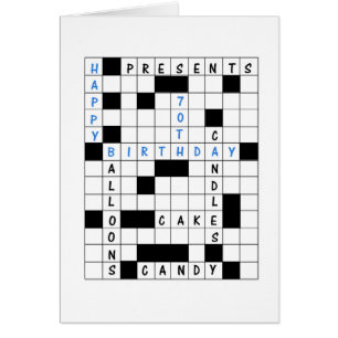 70th Birthday, Crossword Puzzle