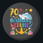 70th Birthday Cruise B-Day Party Circle Magnet<br><div class="desc">70th Birthday Cruise B-Day Party Funny design Gift Classic Circle Magnet Classic Collection.</div>