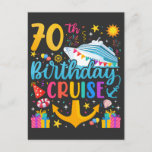 70th Birthday Cruise B-Day Party Postcard<br><div class="desc">70th Birthday Cruise B-Day Party Funny design Gift Classic Standard Postcard Classic Collection.</div>