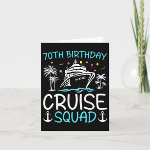 70th Birthday Cruise Squad Gifts 2025 Matching Par Card