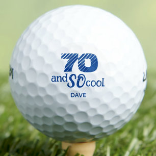 70th Birthday Dad Gift – Awesome SO Cool Blue Golf Balls