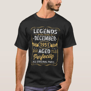 70Th Birthday Decoration Legends Were Born In Dece T-Shirt