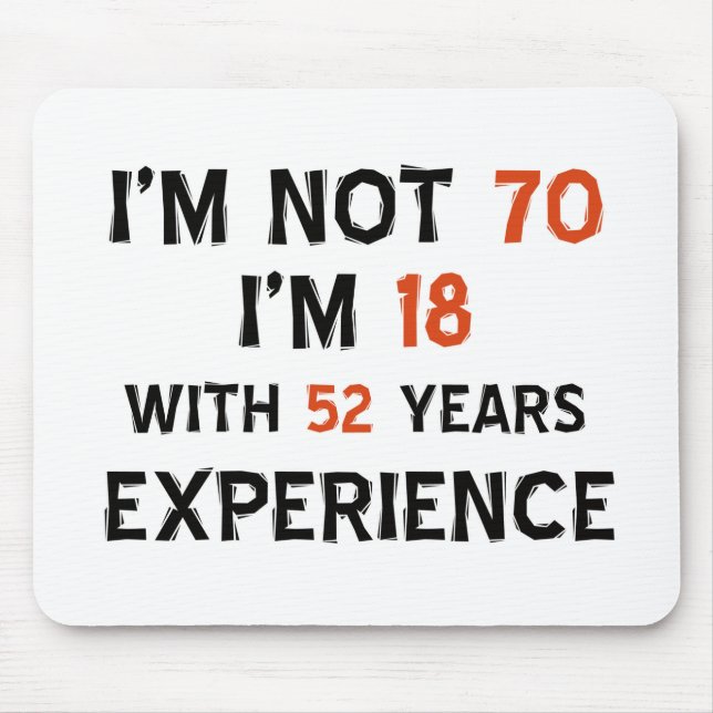 70th birthday designs mouse pad (Front)