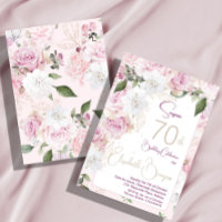 70th Birthday Elegant Modern Floral Chic