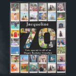 70th Birthday Family Photo Template Large Fleece Blanket<br><div class="desc">Make that birthday gift a very special memories keepsake with this large wonderful photo blanket. Add your favourite images to create a heartfelt and touching present.</div>