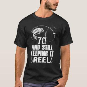 70th Birthday Fishing 70 Years Old Fisherman Gift T-Shirt
