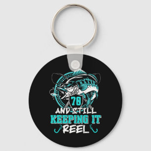 70th Birthday Fishing Funny 70 Still Keeping It Re Key Ring
