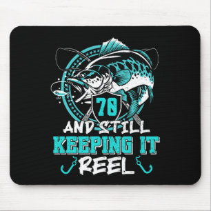 70th Birthday Fishing Funny 70 Still Keeping It Re Mouse Pad