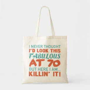 70th Birthday For Fabulous Women Tote Bag