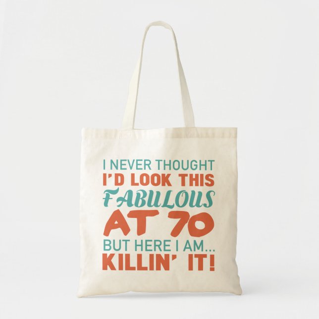 70th Birthday For Fabulous Women Tote Bag (Front)