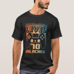 70th Birthday For Men Level 70 Unlocked Gamer 70 Y T-Shirt<br><div class="desc">70th Birthday For Men Level 70 Unlocked Gamer 70 Year Old</div>
