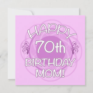 70th Birthday For Mum Card