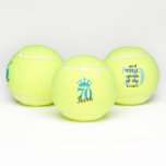 70th Birthday Funny Court Queen  Tennis Balls<br><div class="desc">Funny and cute personalised 70th birthday tennis ball with custom name and age and the saying "70 and still queen of the court" in purple and black. Colours and fonts can be edited.</div>