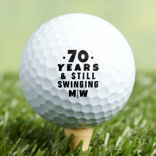 70th Birthday Funny Monogrammed Golf Balls