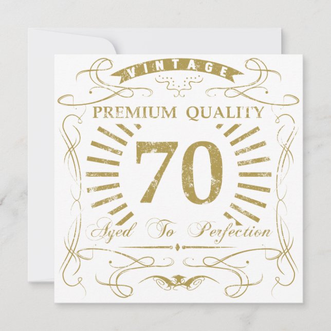 70th Birthday Gag Gift Card (Front)