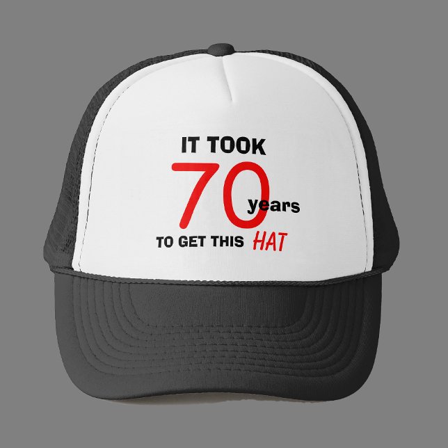 70th Birthday Gag Gifts Hat for Men (Creator Uploaded)