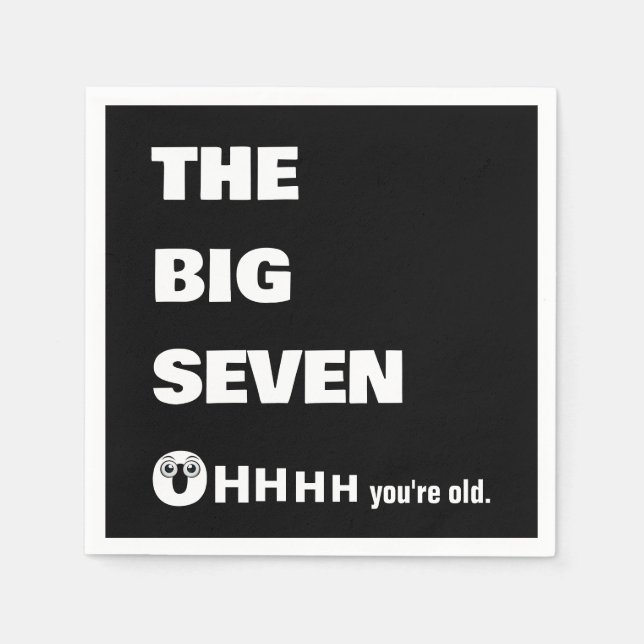 70th Birthday Getting Old Humour  Napkin (Front)