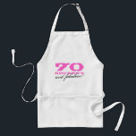 70th Birthday gift apron | 70 and fabulous!<br><div class="desc">70th Birthday gift apron | 70 and fabulous! Personalizable age number and colour. Cute present for women: mum,  aunt,  sister,  grandma,  friend etc.</div>