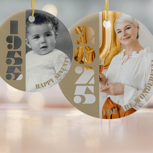 70th birthday gift Born in 1955 present Ornament (Creator Uploaded)