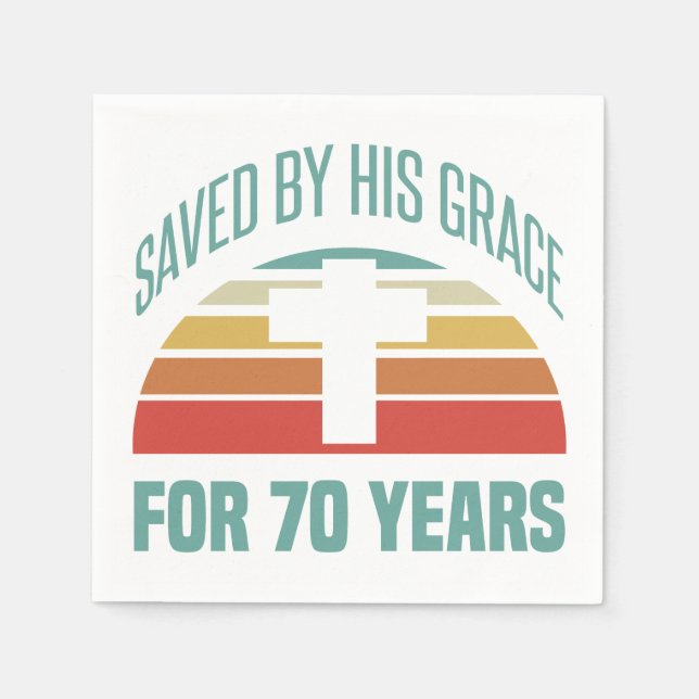 70th Birthday Gift For Christians Napkin (Front)