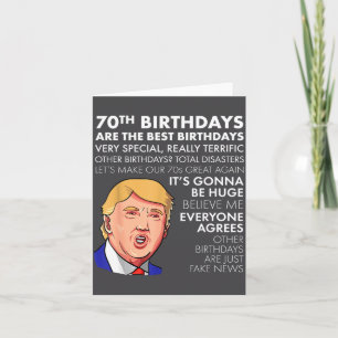 70th Birthday Gift Funny Trump Quote Shirt For Men Card