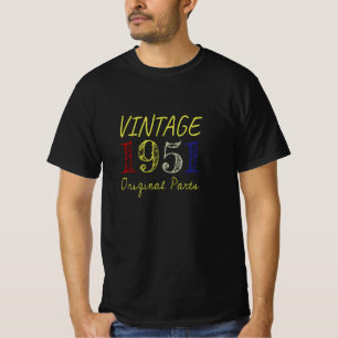 70th Birthday Gift Vintage 1951 Original Parts T-Shirt