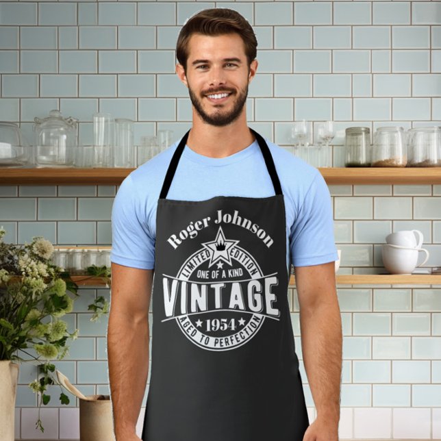 70th Birthday Gift Vintage Aged to perfection Apron (Creator Uploaded)