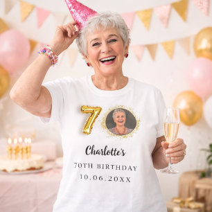 70th birthday gold photo T-Shirt