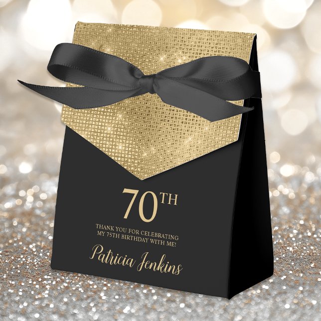 70th Birthday Gold Thank You Favor Box (Creator Uploaded)