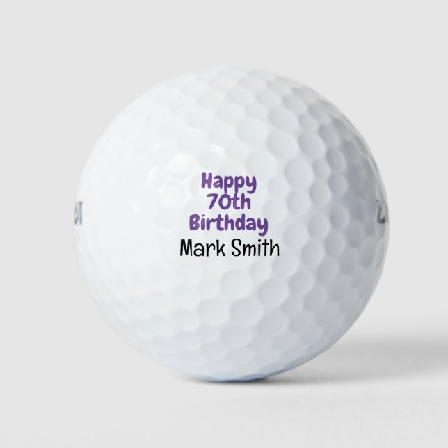 70th Birthday  Golf Balls (Front)