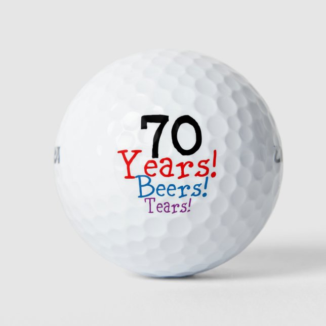 70th Birthday Golf Balls (Front)