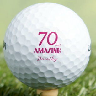 70th birthday golf balls custom name 70 years gift