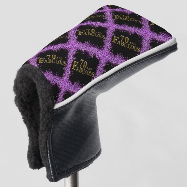 70th Birthday  Golf Head Cover (3/4 Front)