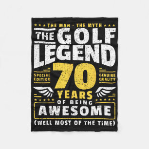 70th Birthday Golf Player 70 Years Old Golfer  Fleece Blanket