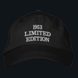 70th Birthday Golfer Limited Edition Funny  Embroidered Hat<br><div class="desc">Modern,  Limited edition baseball cap. 70th birthday,  golfer,  sport,  funny cap. You can personalise with your year.</div>