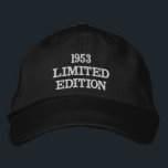 70th Birthday Golfer Limited Edition Funny  Embroidered Hat<br><div class="desc">Modern,  Limited edition baseball cap. 70th birthday,  golfer,  sport,  funny cap. You can personalise with your year.</div>