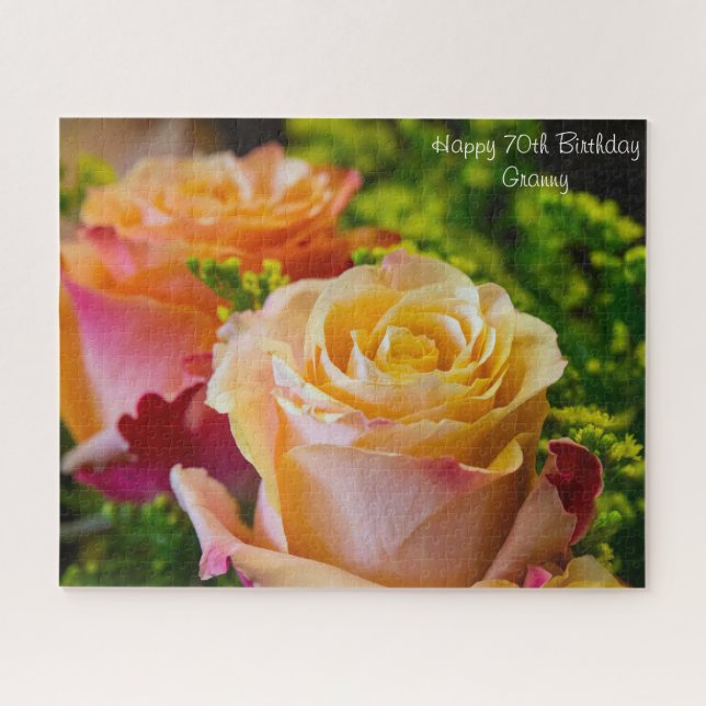 70th  Birthday Granny. Jigsaw Puzzle (Horizontal)