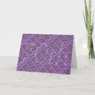 70th Birthday Greeting with letters in relief 2 Card
