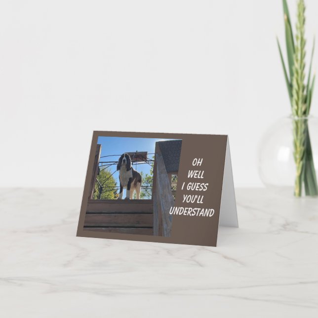 70th BIRTHDAY GREETINGS FROM A COMEDIC DOG Card (Front)