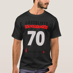 70th Birthday Guest List Signature Guest Book 70 Y T-Shirt