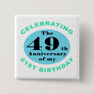 70th Birthday Humour 15 Cm Square Badge