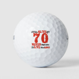 70th Birthday Humour Attitude Golf Balls