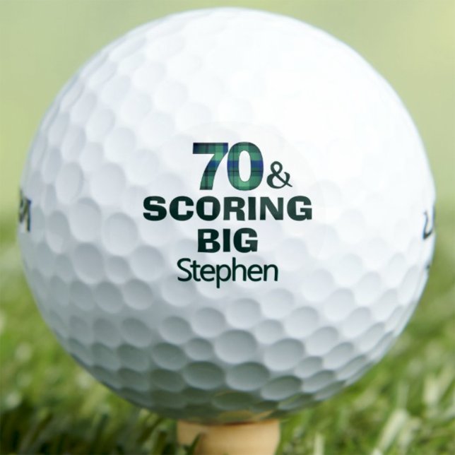70th Birthday Husband Gift Scoring Big Custom Golf Balls (Creator Uploaded)