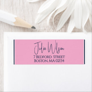 70th Birthday Invitation Elegant Pink & Navy
