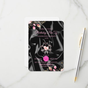 70th Birthday invitation for women, Floral Surpris