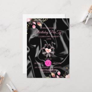 70th Birthday invitation for women, Floral Surpris