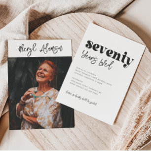 70th Birthday Invitation   Photo 70th Birthday