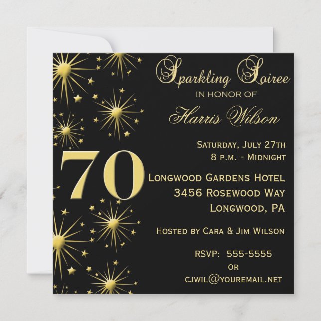 70th Birthday Invitations (Front)